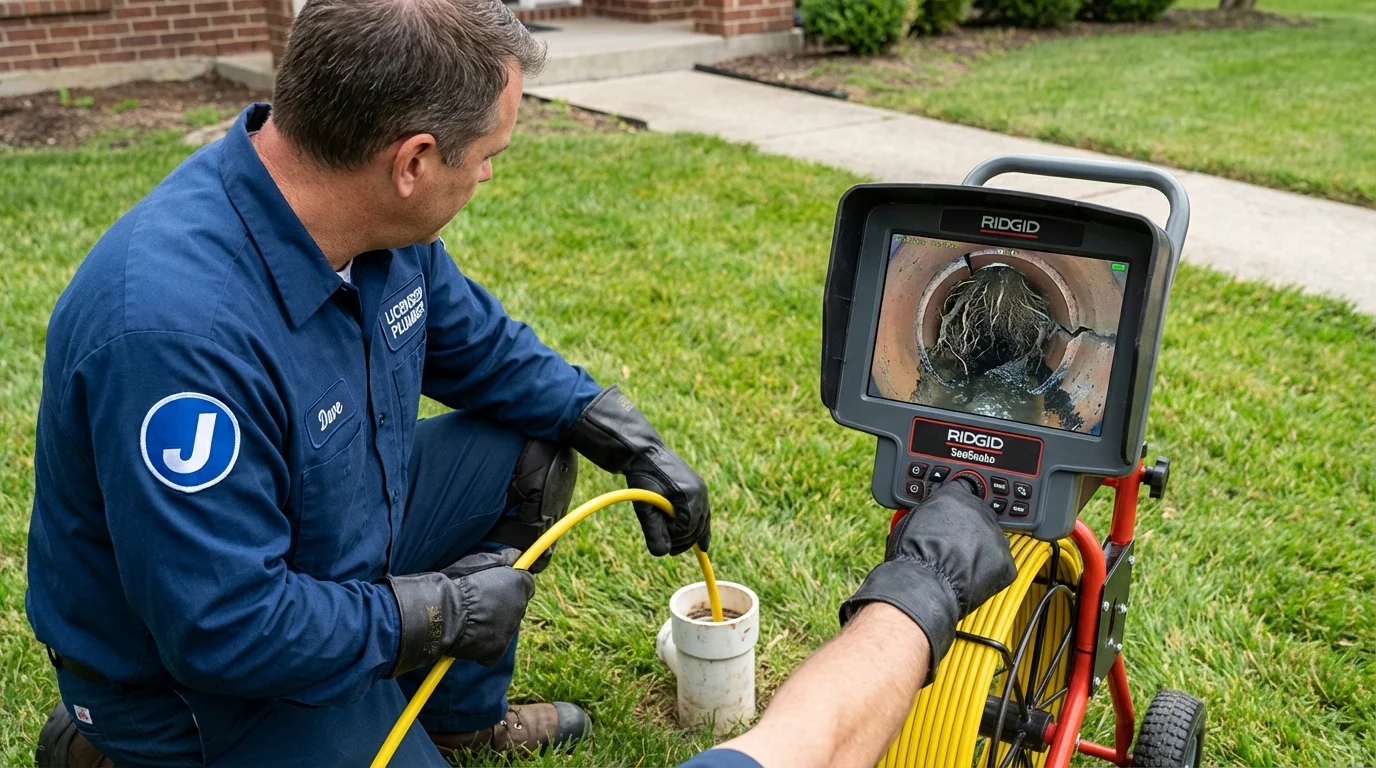 Sewer camera inspection being performed by Johns Plumbing LLC in Ehrenberg